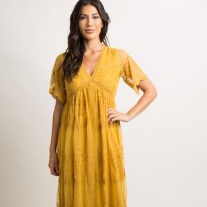 Pinkblush Yellow maternity gown